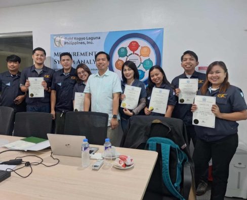 Completion of Measurement System Analysis (MSA) Training at Gold Kogyo Philippines Inc.