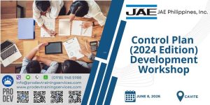 Control Plan 1st Edition (2024 version) Interactive Workshop of JAE Philippines, Inc.